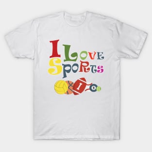 I Love Sports,football Club T-Shirt